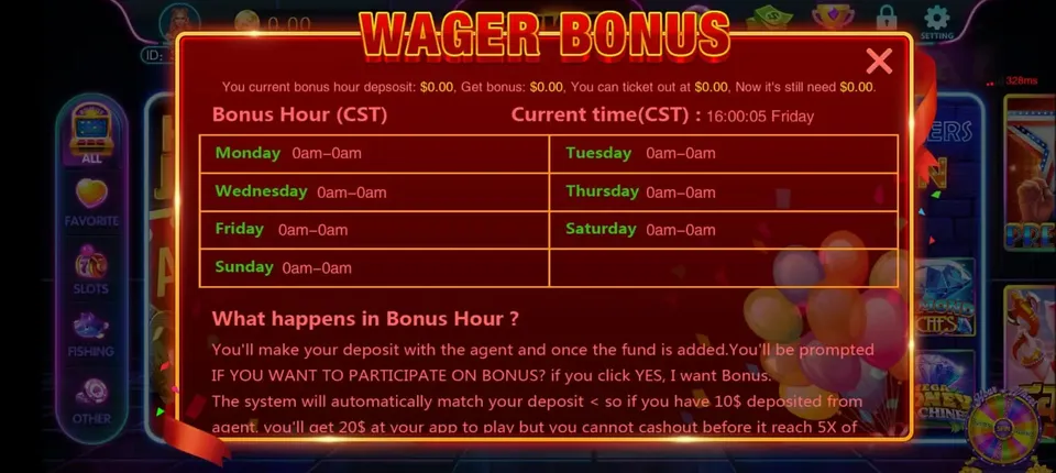 Juwa bonus hour screen